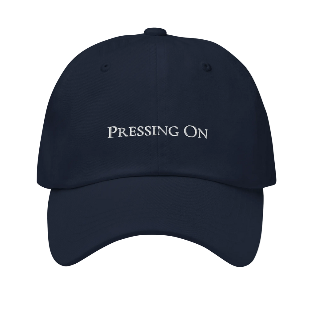 pressing on cap the valet navy