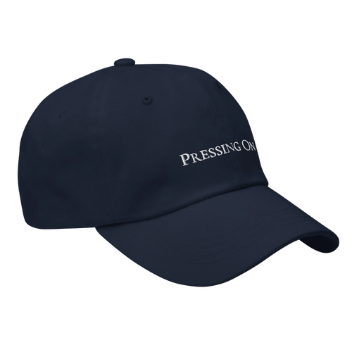 pressing on cap the valet side navy